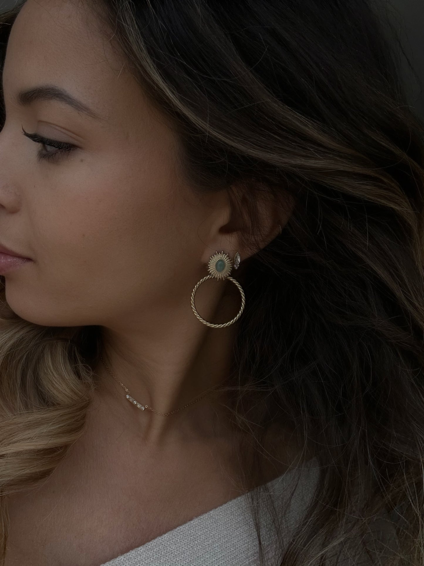 boucle d'oreille doré