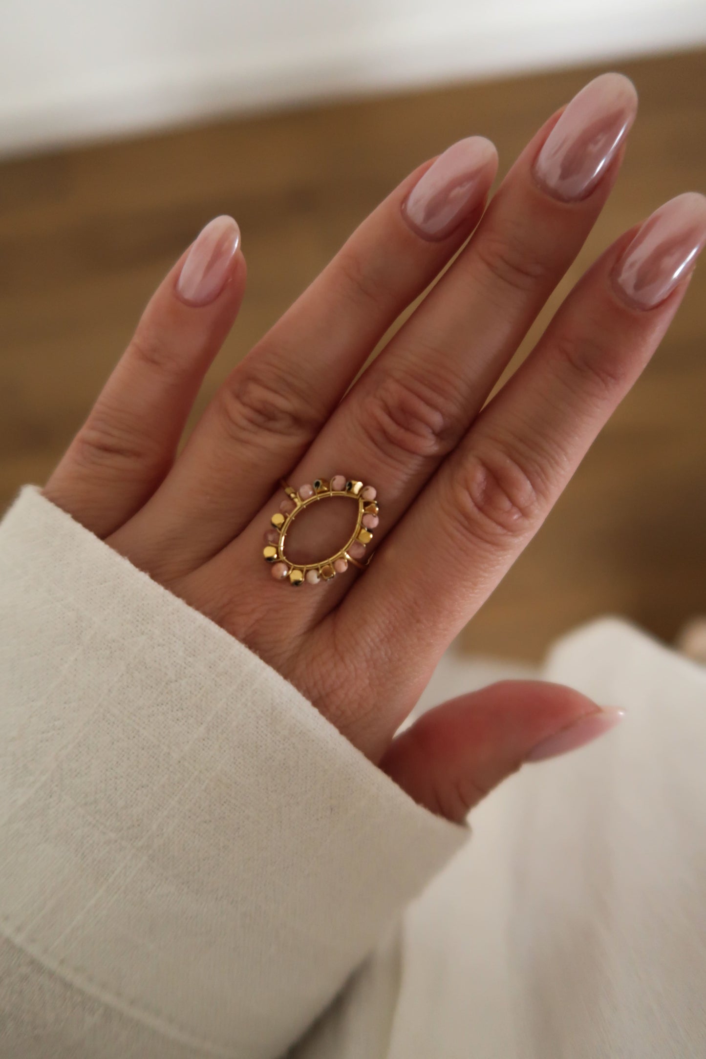 bague acierinoxydable pierres