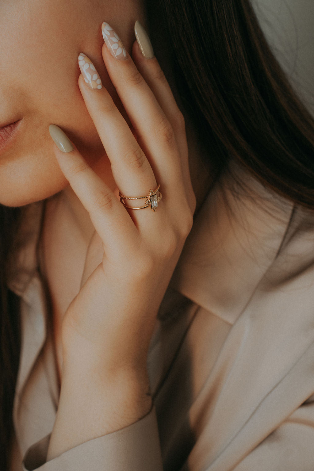 bague ajustable dore femme