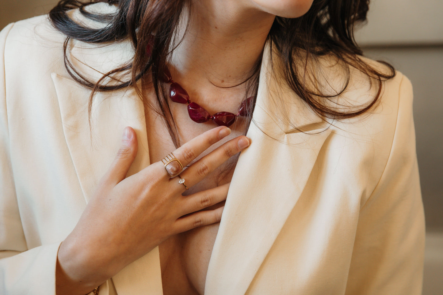 bague dore acier inoxydable femme