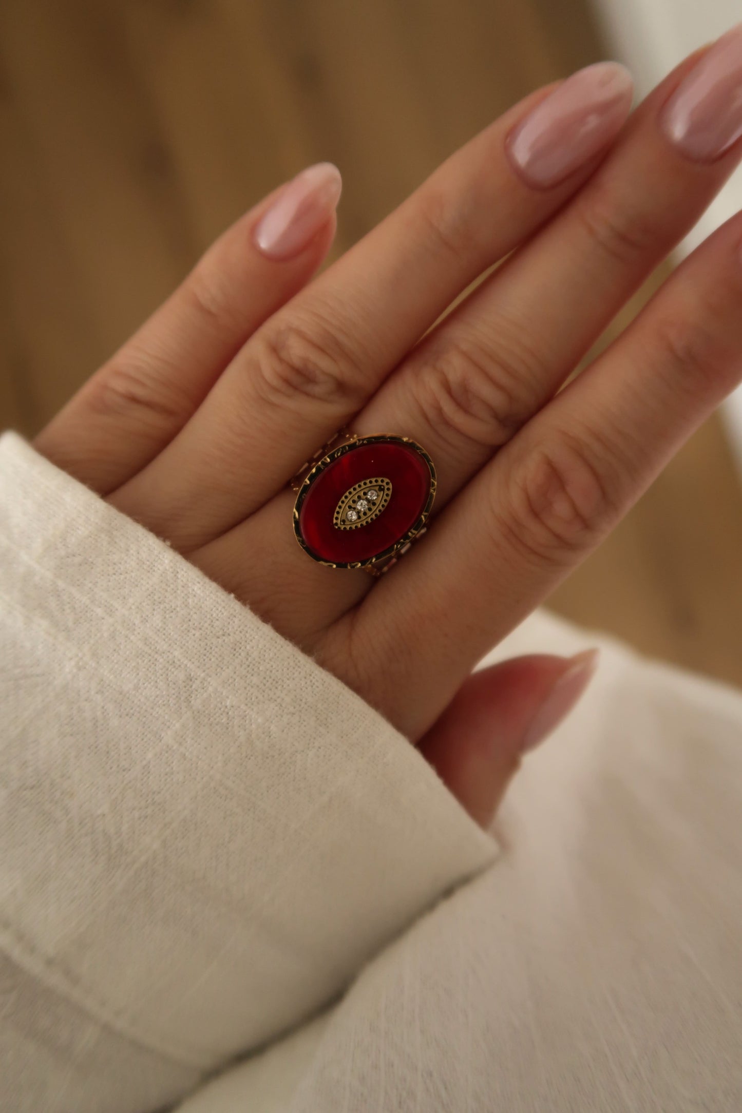 bague doree femme