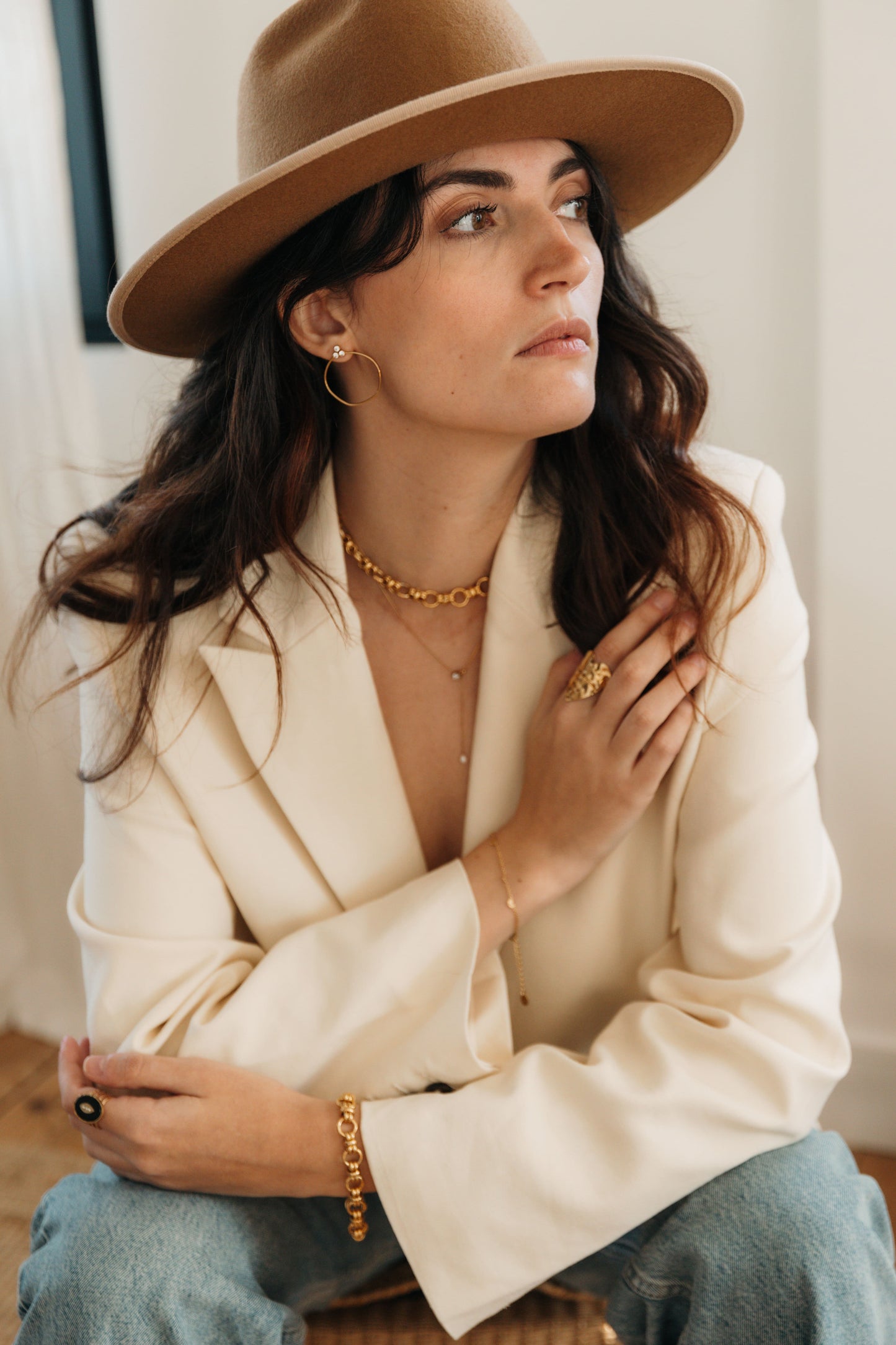 boucle d'oreille minimaliste acier inoxydable