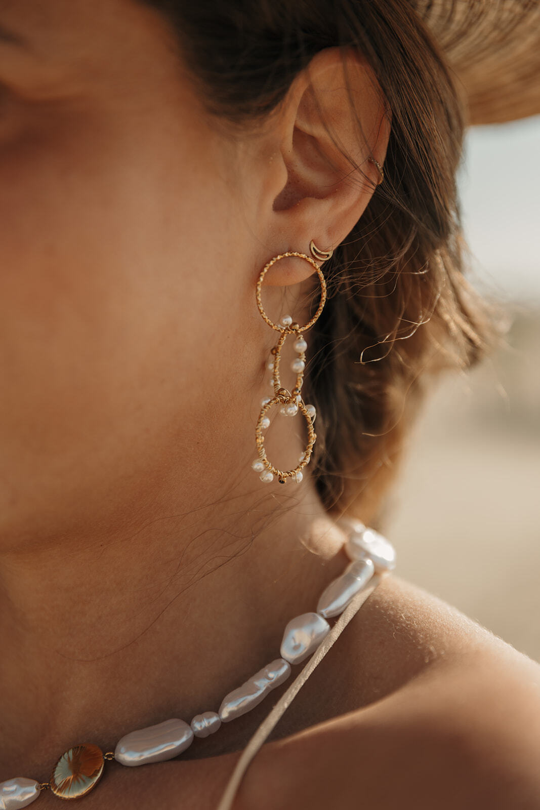 boucles d'oreilles femme doré