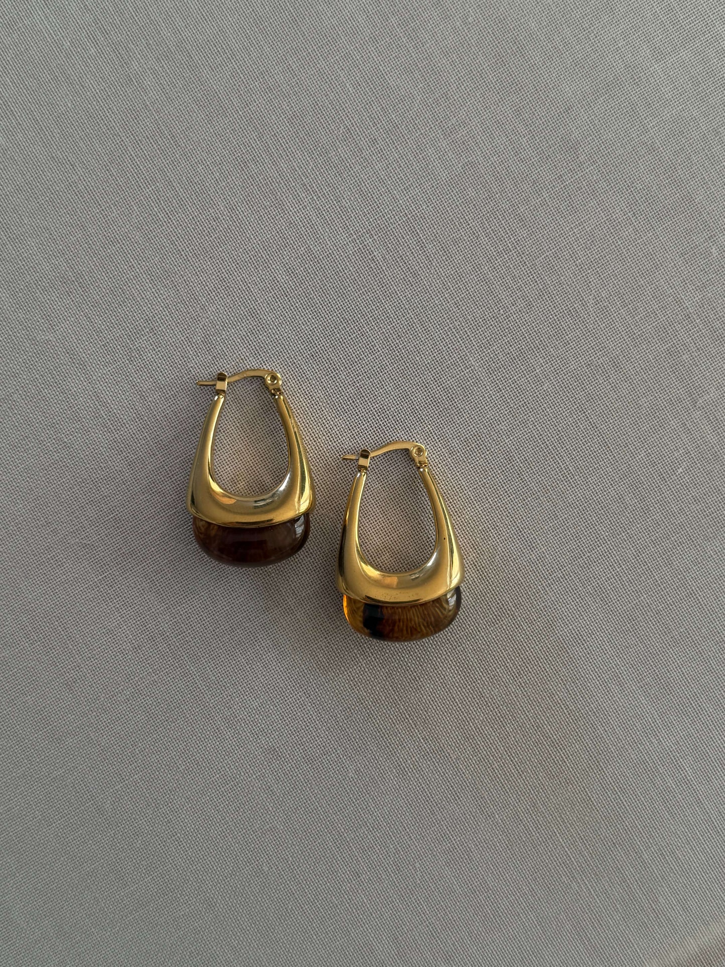 boucles d'oreilles marron femme
