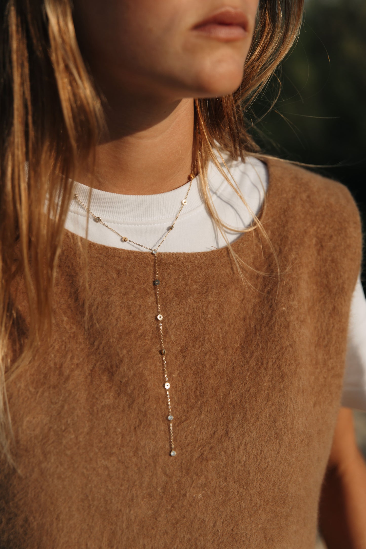 collier dore femme