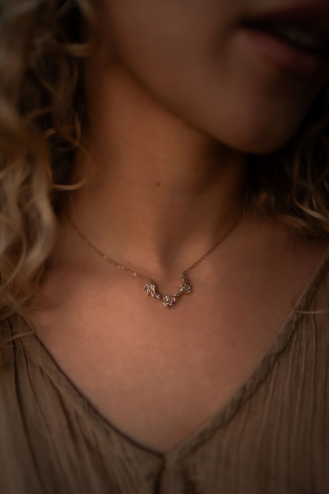 collier fin femme