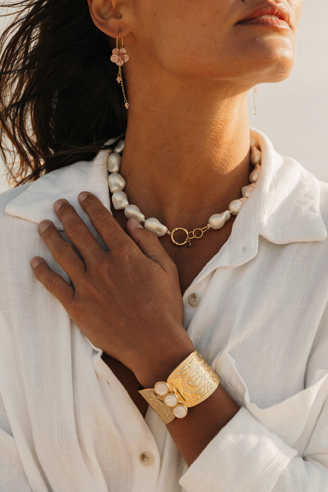 collier perles boheme