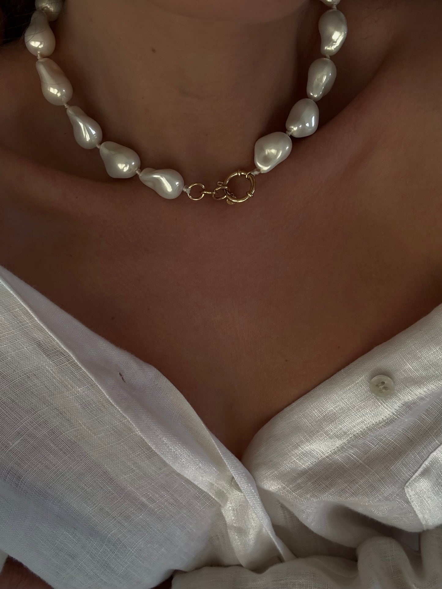 collier perles femmes