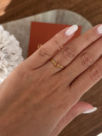 Bague Lili en acier inoxydable doré – bijou Adalima