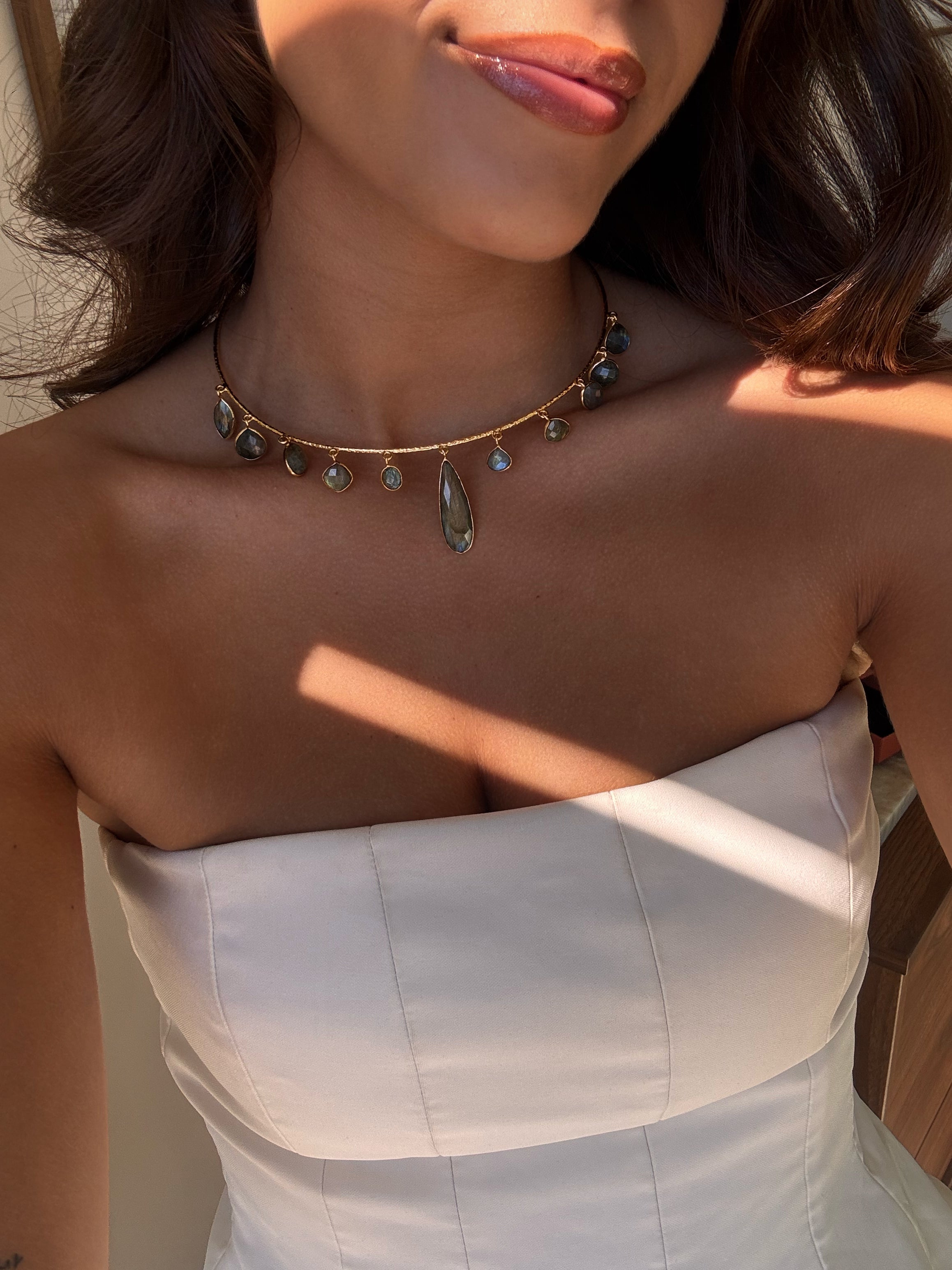 Collier Sohana en labradorite – Collection Bohemia Adalima