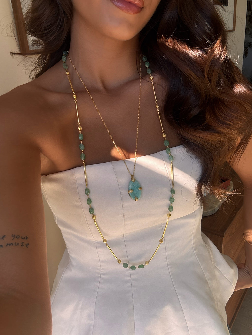 Sautoir Alisha en pierres naturelles – Collection Bohemia Adalima