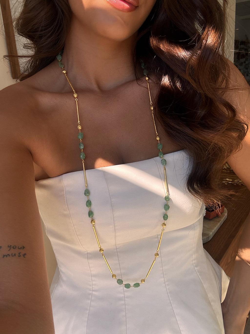 Sautoir Alisha en pierres naturelles – Collection Bohemia Adalima