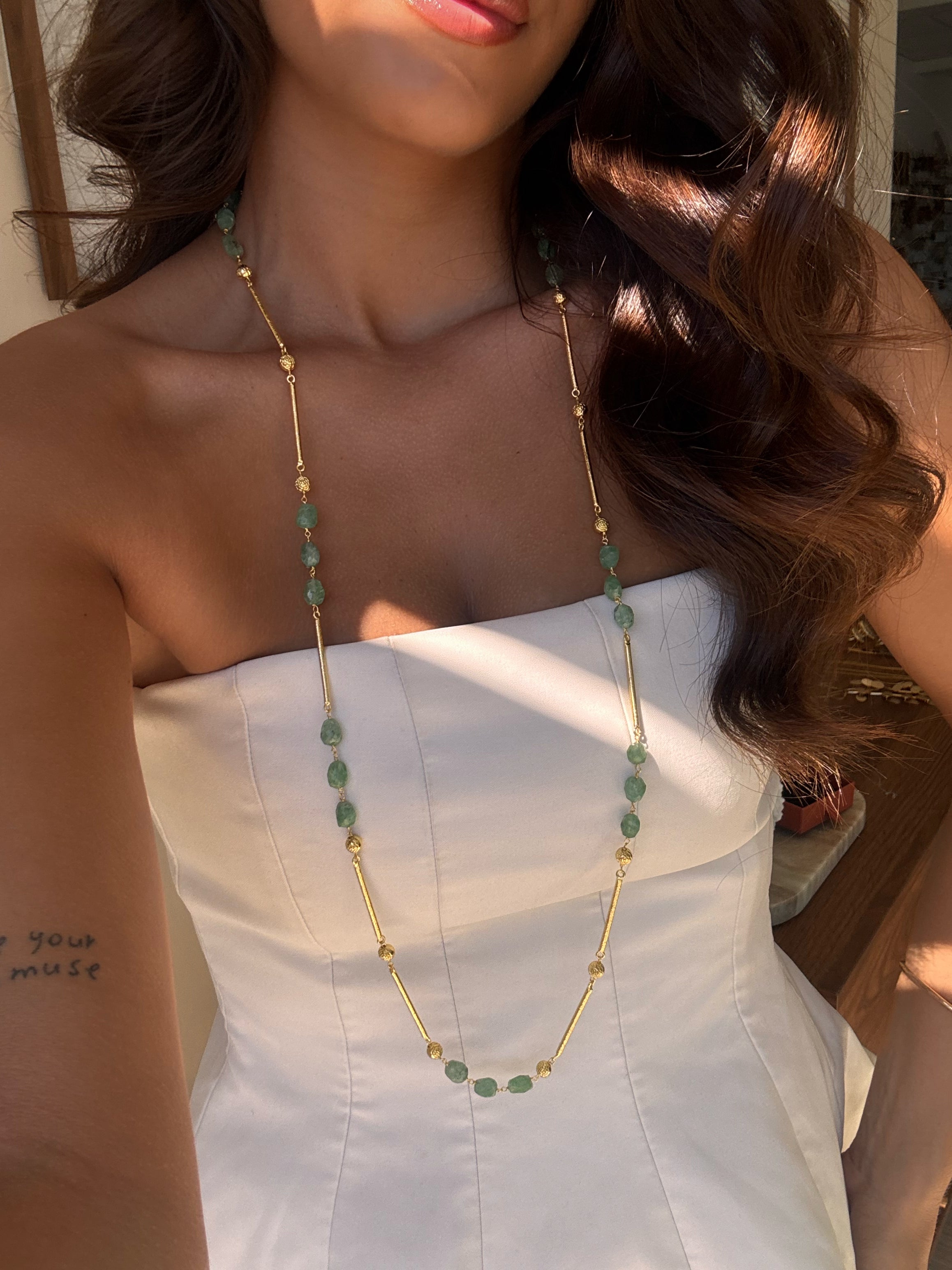 Sautoir Alisha en pierres naturelles – Collection Bohemia Adalima