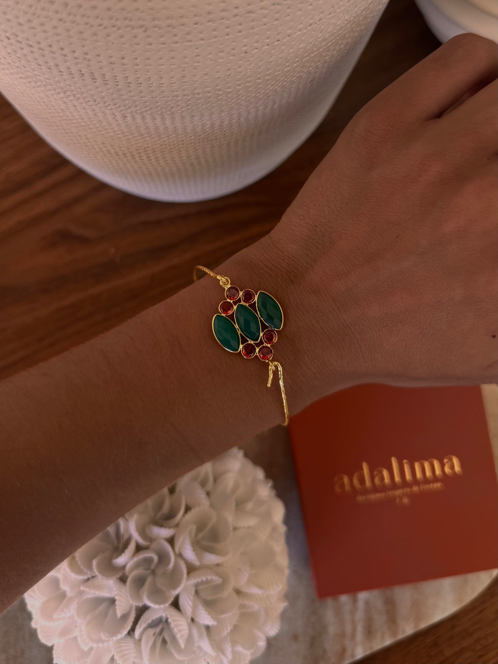 Jonc ASHA en pierres naturelles facettées – Collection Bohemia Adalima