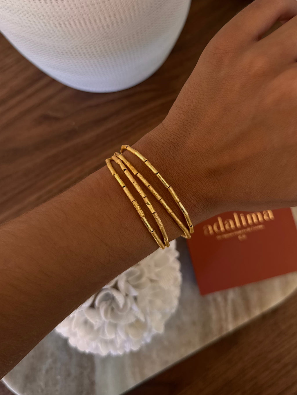 Bracelet Mera multi-rangs doré – Collection Bohemia Adalima