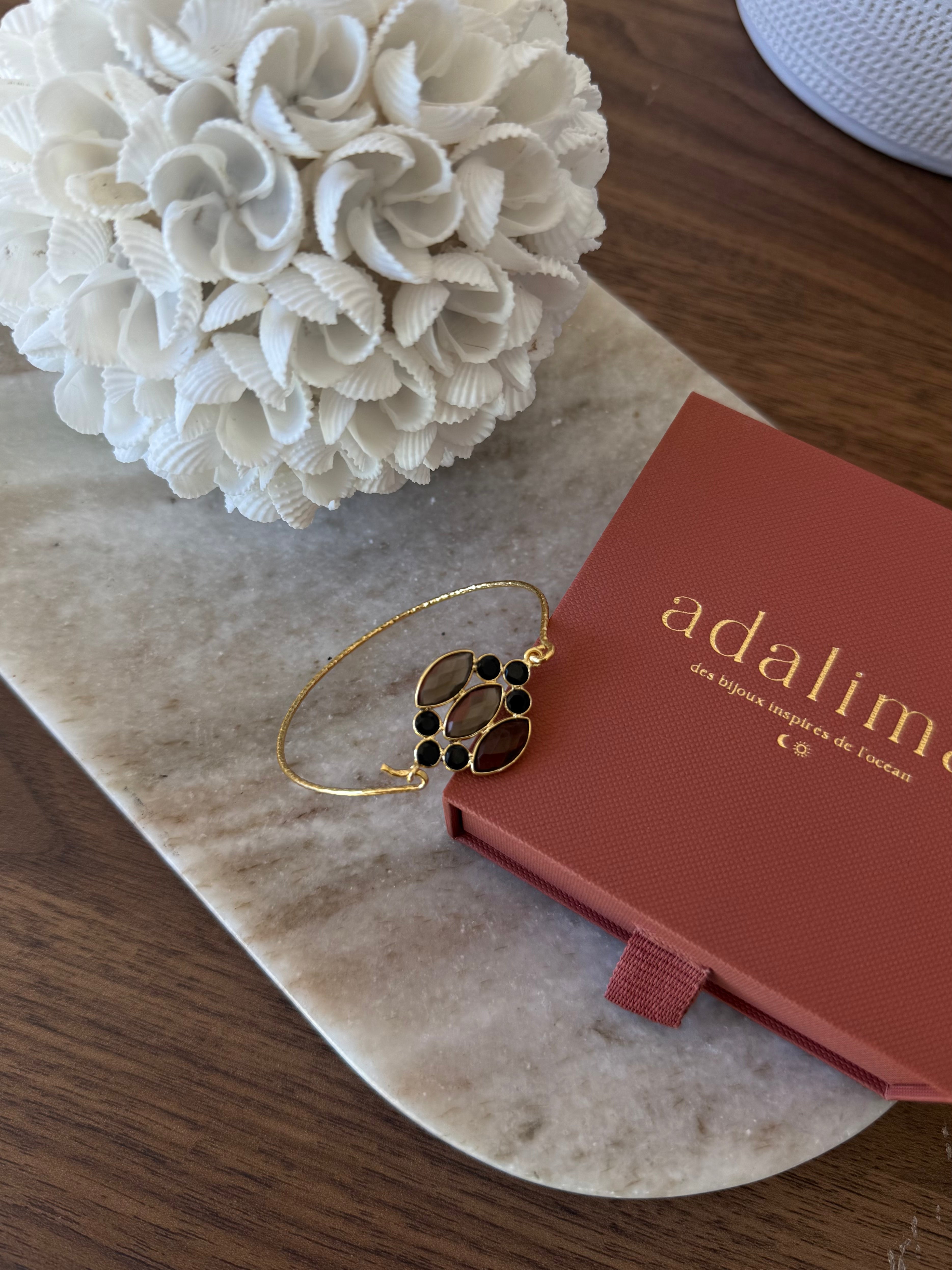 Jonc ASHA en pierres naturelles facettées – Collection Bohemia Adalima