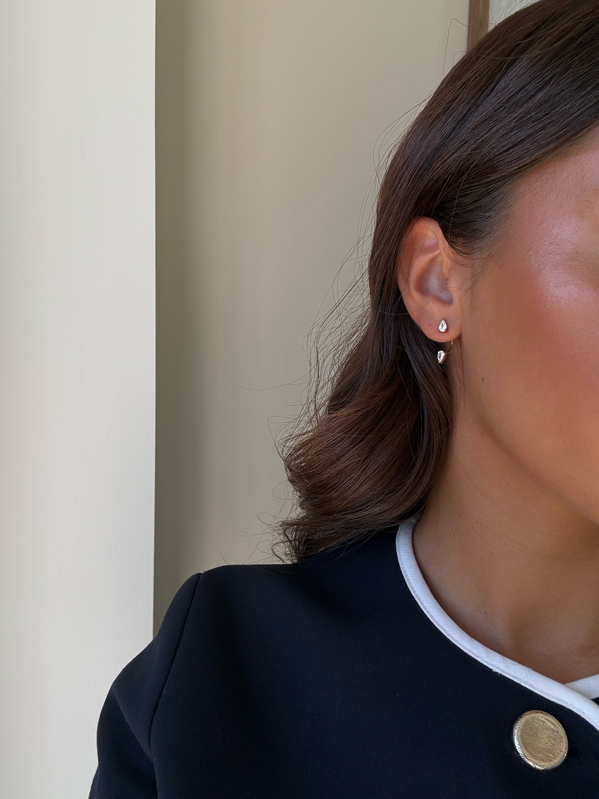 Boucles d’oreilles Jill en acier inoxydable doré – bijou Adalima