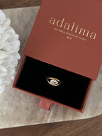 Bague Nell en acier inoxydable doré – bijou Adalima