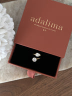 Bague Gloria en acier inoxydable doré – bijou Adalima