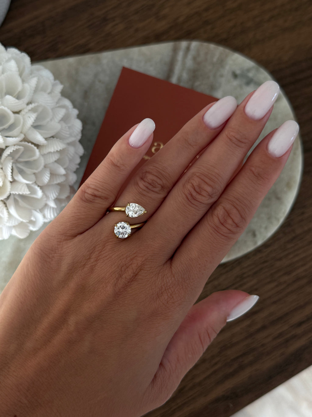 Bague Gloria en acier inoxydable doré – bijou Adalima