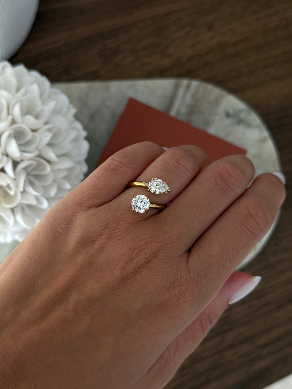 Bague Gloria en acier inoxydable doré – bijou Adalima