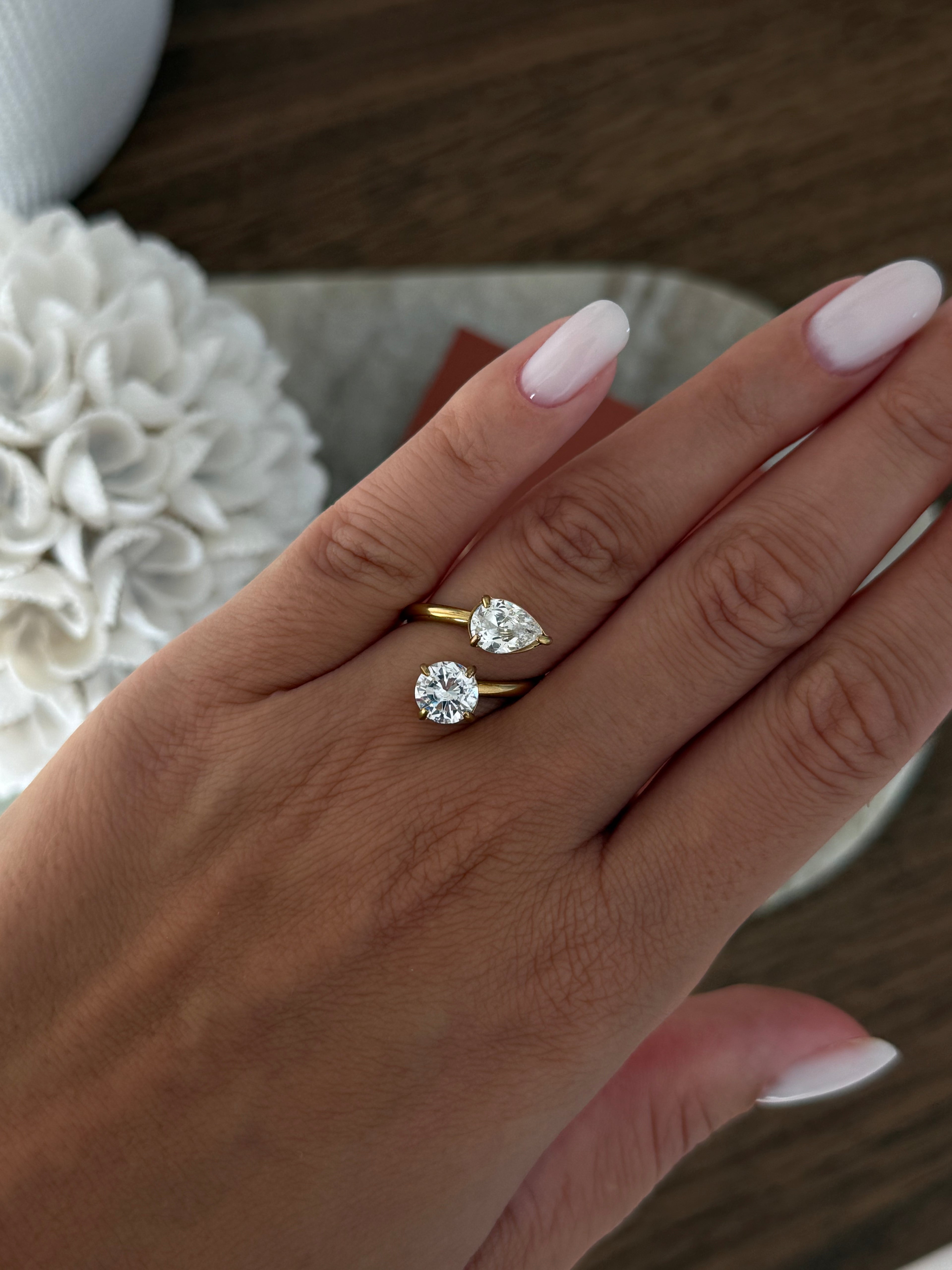 Bague Gloria en acier inoxydable doré – bijou Adalima