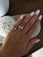 Pinky ring Lauren en acier inoxydable doré – bijou Adalima