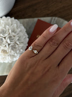 Pinky ring Lauren en acier inoxydable doré – bijou Adalima