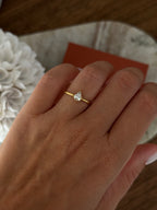 Bague Lili en acier inoxydable doré – coloris Blanc – bijou Adalima