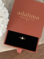 Bague Lili en acier inoxydable doré – bijou Adalima