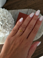 Bague Lili en acier inoxydable doré – bijou Adalima