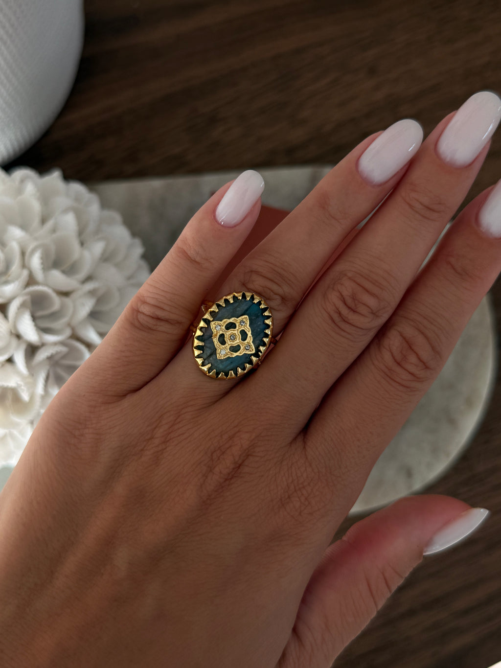 Bague Tara en pierre naturelle – Collection Bohemia Adalima