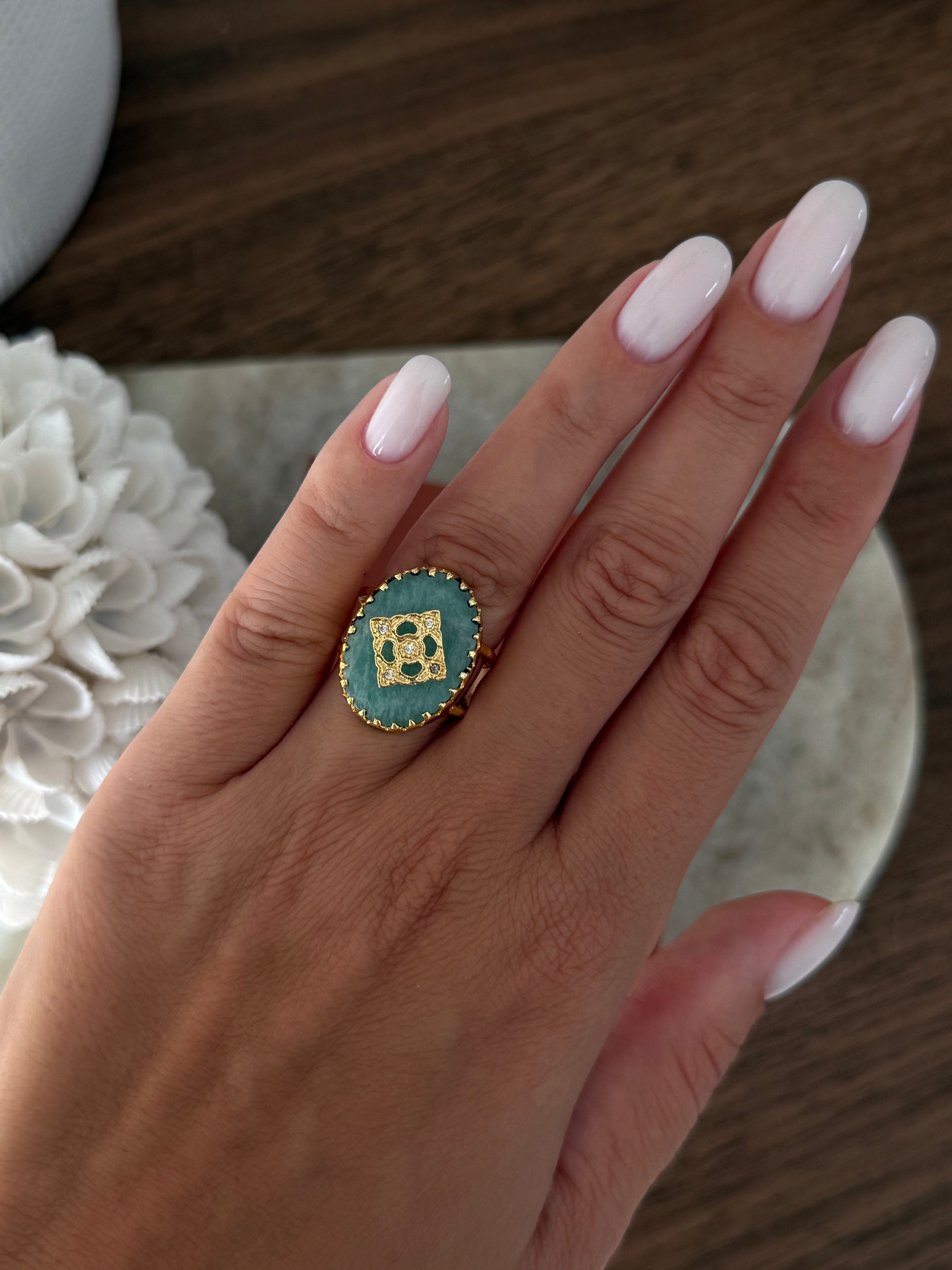Bague Tara en pierre naturelle – Collection Bohemia Adalima
