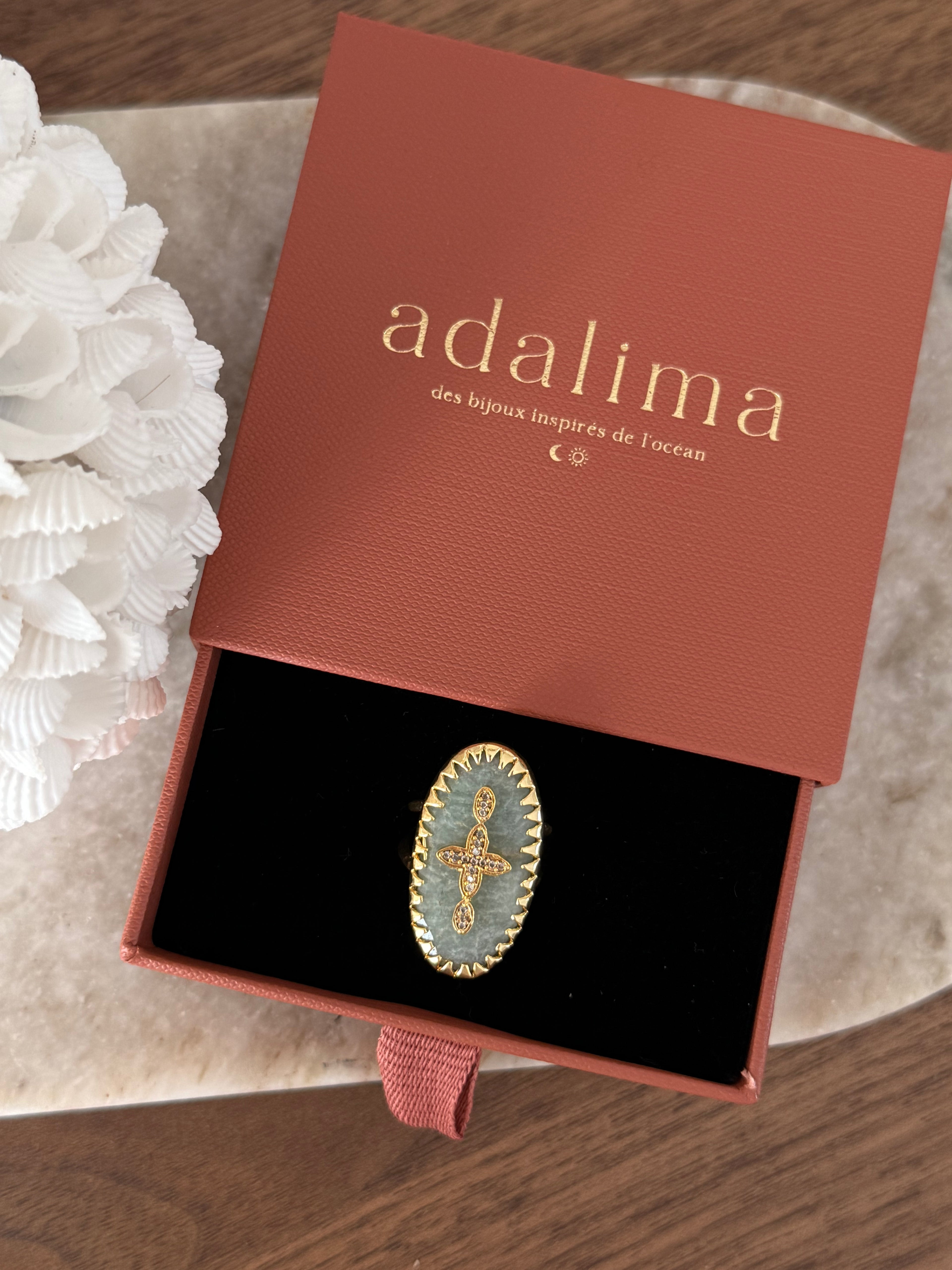 Bague Sari en pierre naturelle – Collection Bohemia Adalima