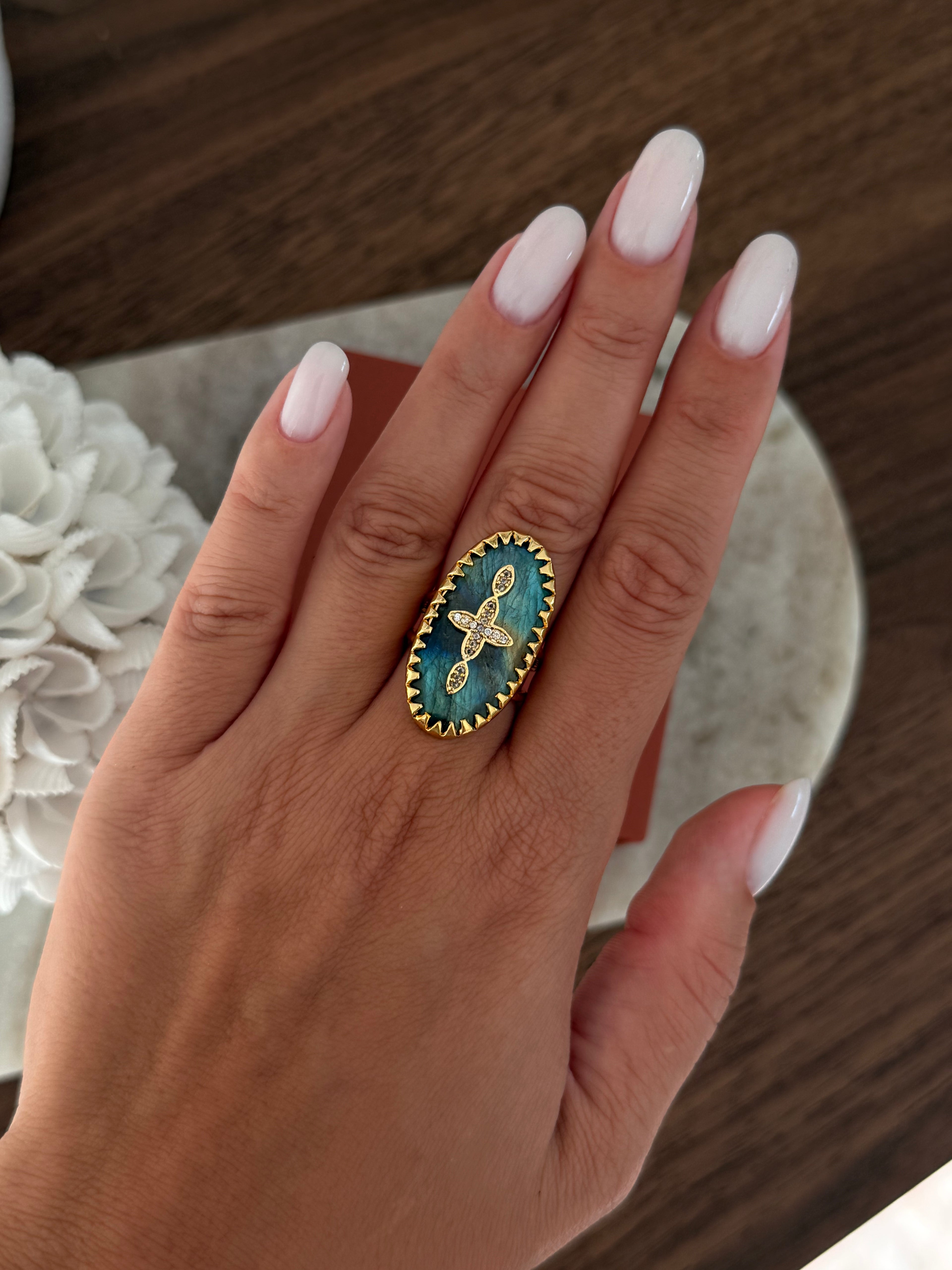 Bague Sari en pierre naturelle – Collection Bohemia Adalima