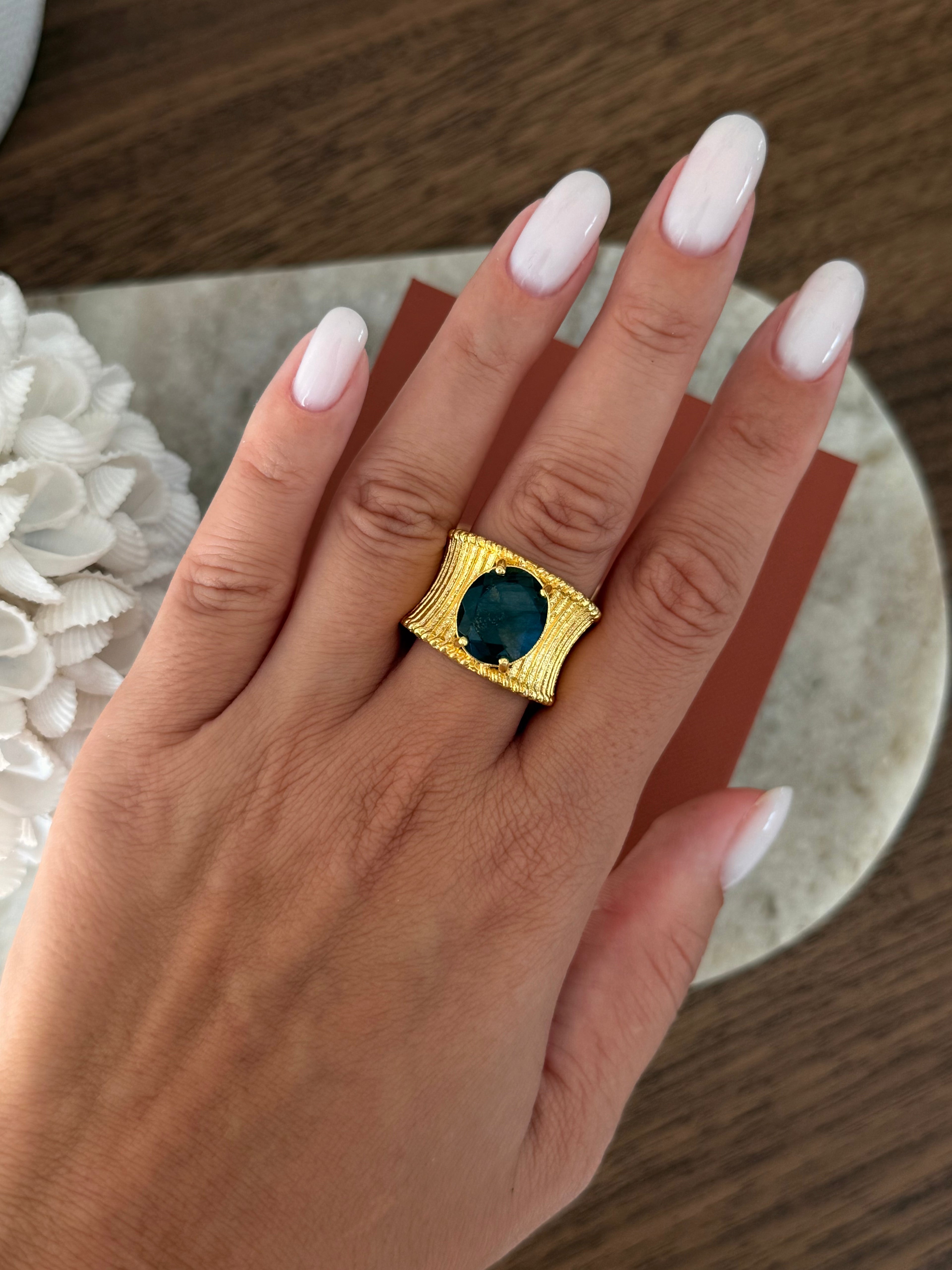 Bague Alia en pierre naturelle – Collection Bohemia Adalima