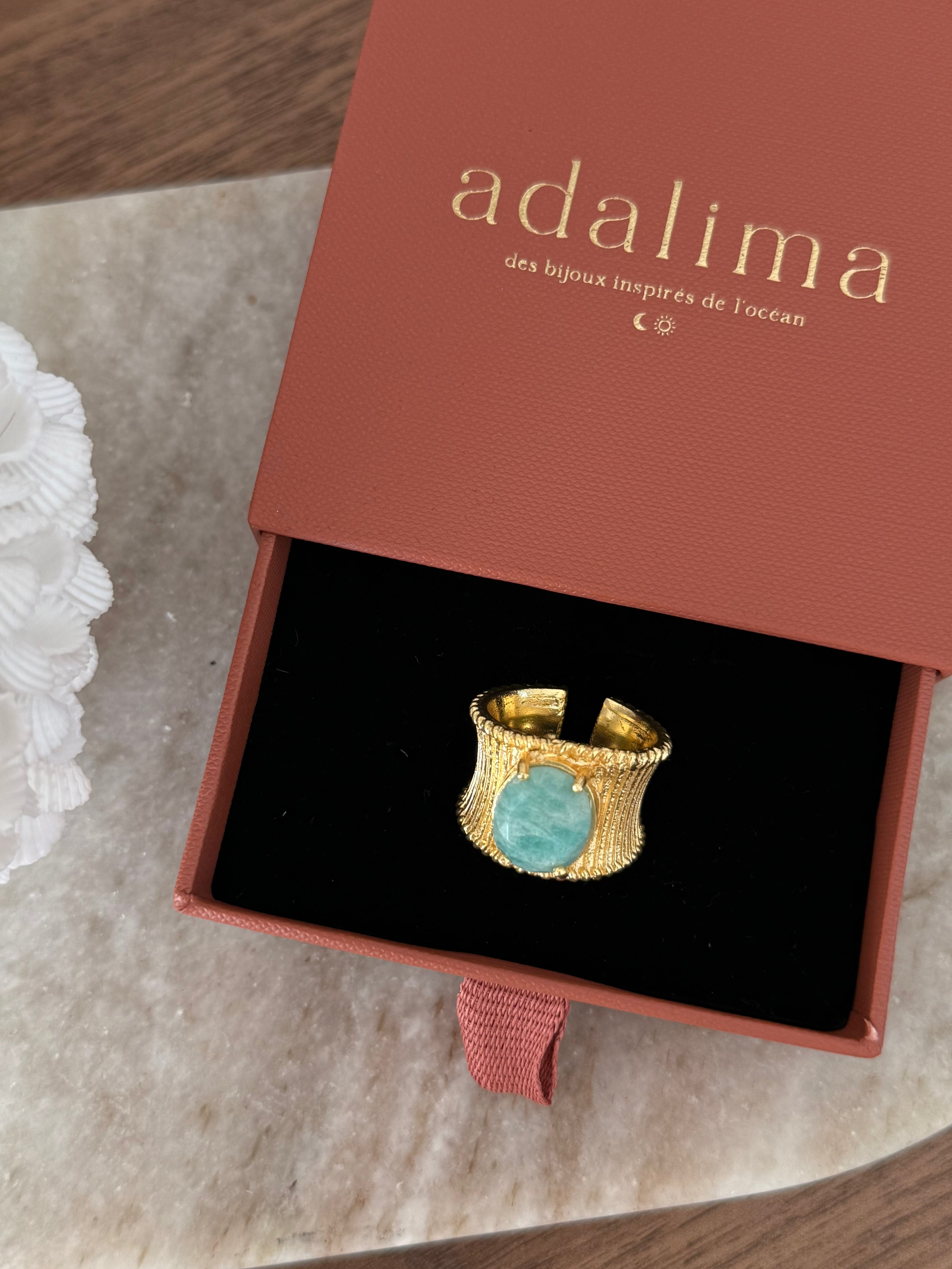 Bague Alia en pierre naturelle – Collection Bohemia Adalima