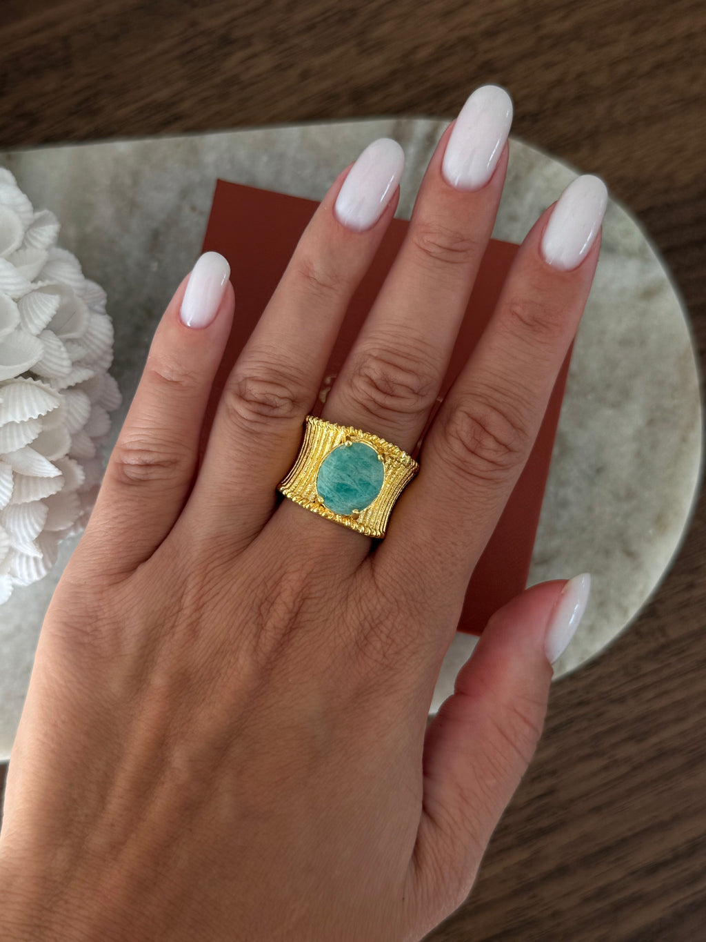 Bague Alia en pierre naturelle – Collection Bohemia Adalima