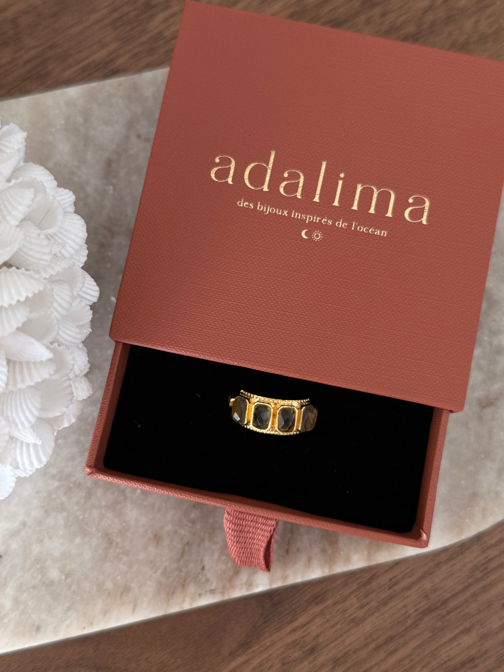 Bague Bali en labradorite – Collection Bohemia Adalima