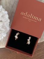 Boucles d’oreilles Gisele à strass en acier inoxydable doré – bijou Adalima