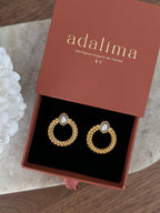 Boucles d’oreilles Alice en acier inoxydable doré – bijou Adalima