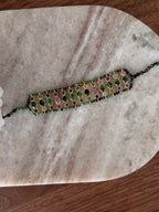 Bracelet Naise en pierres naturelles et acier inoxydable doré – bijou Adalima