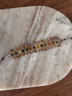 Bracelet Naise en pierres naturelles et acier inoxydable doré – bijou Adalima