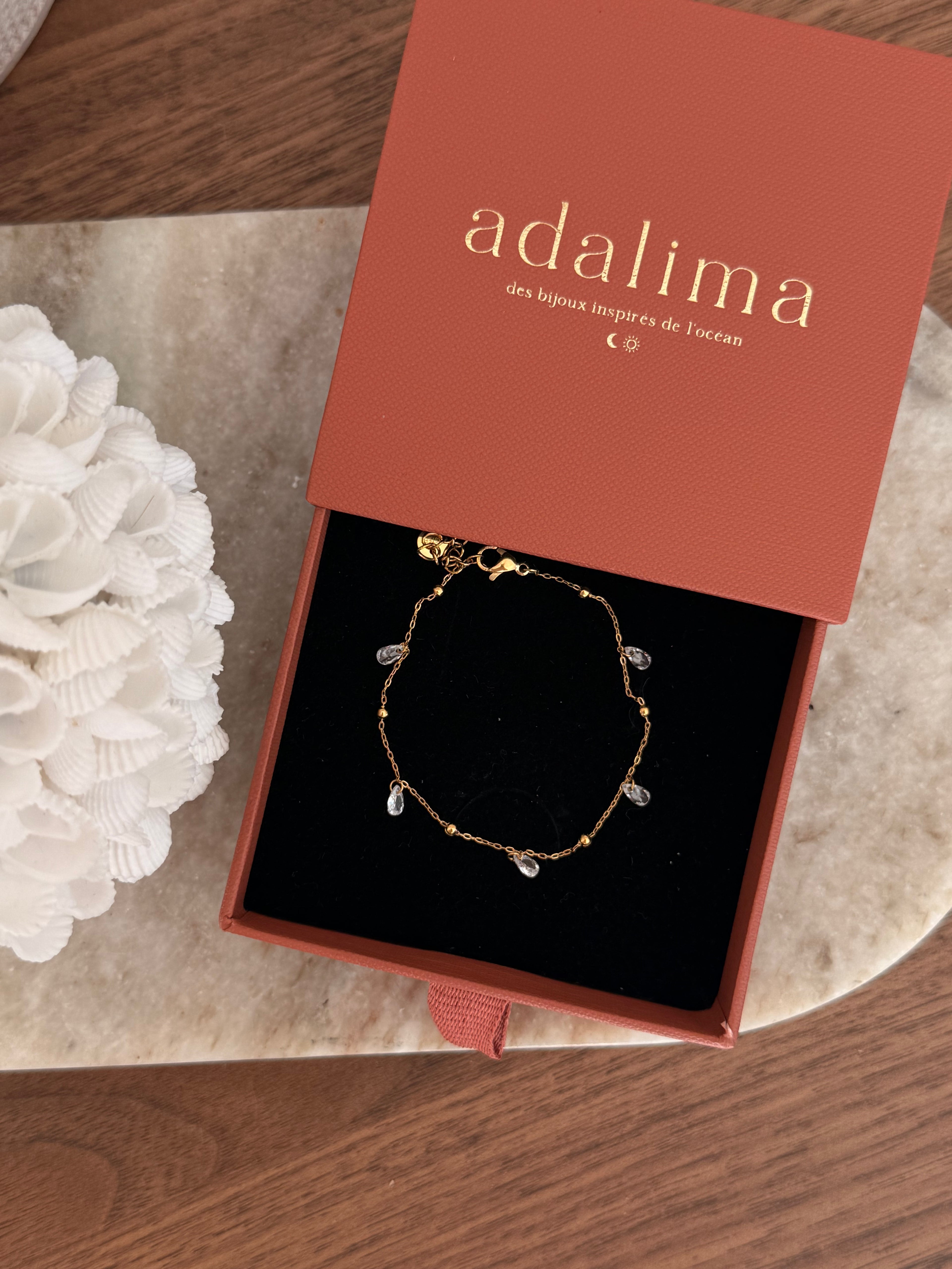 Bracelet Sohan en acier inoxydable doré – bijou Adalima