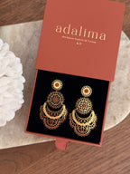 Boucles d’oreilles Rosalia en pierres naturelles et acier inoxydable doré – bijou Adalima