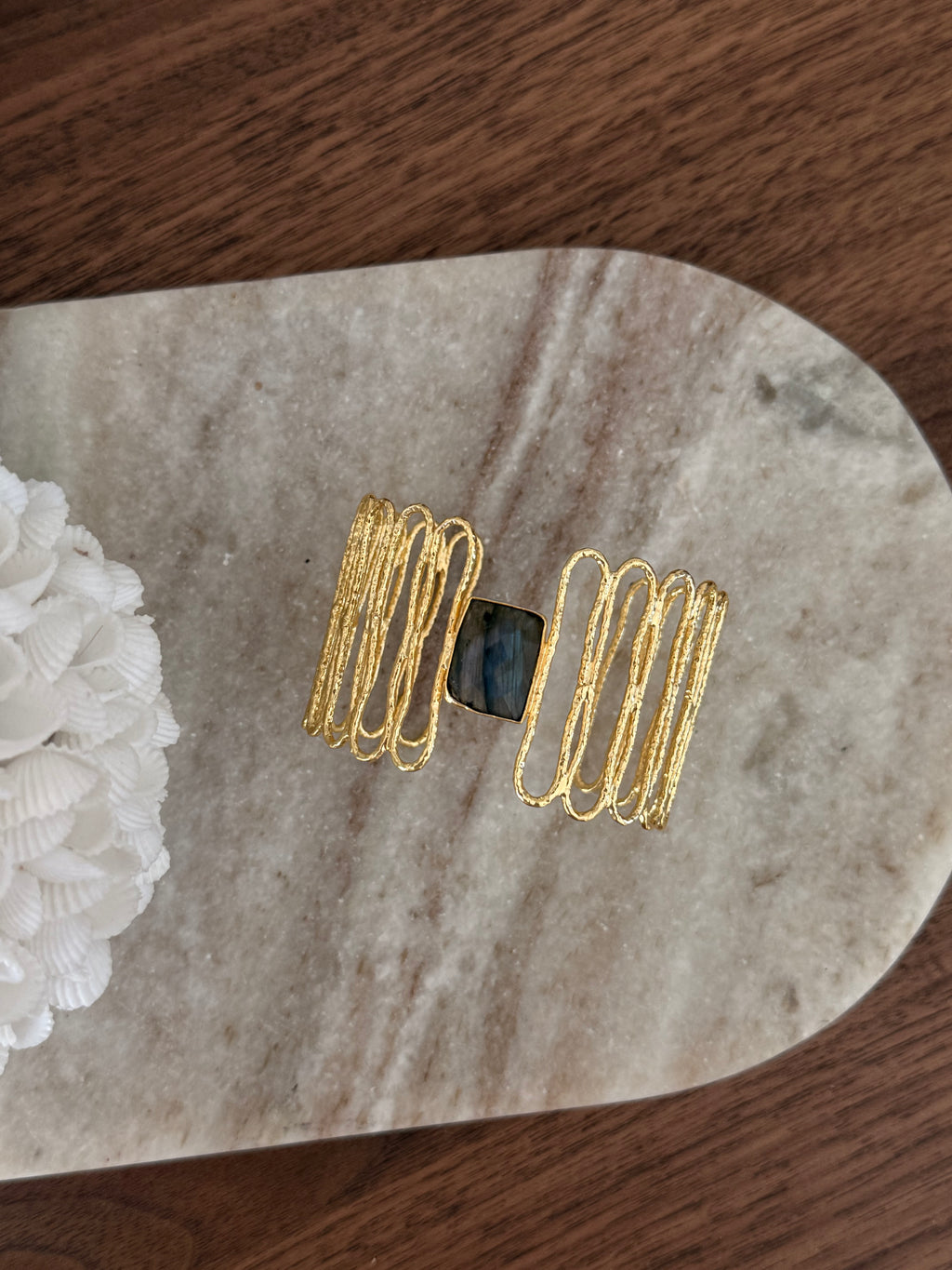 Jonc Milan en labradorite – Collection Bohemia Adalima
