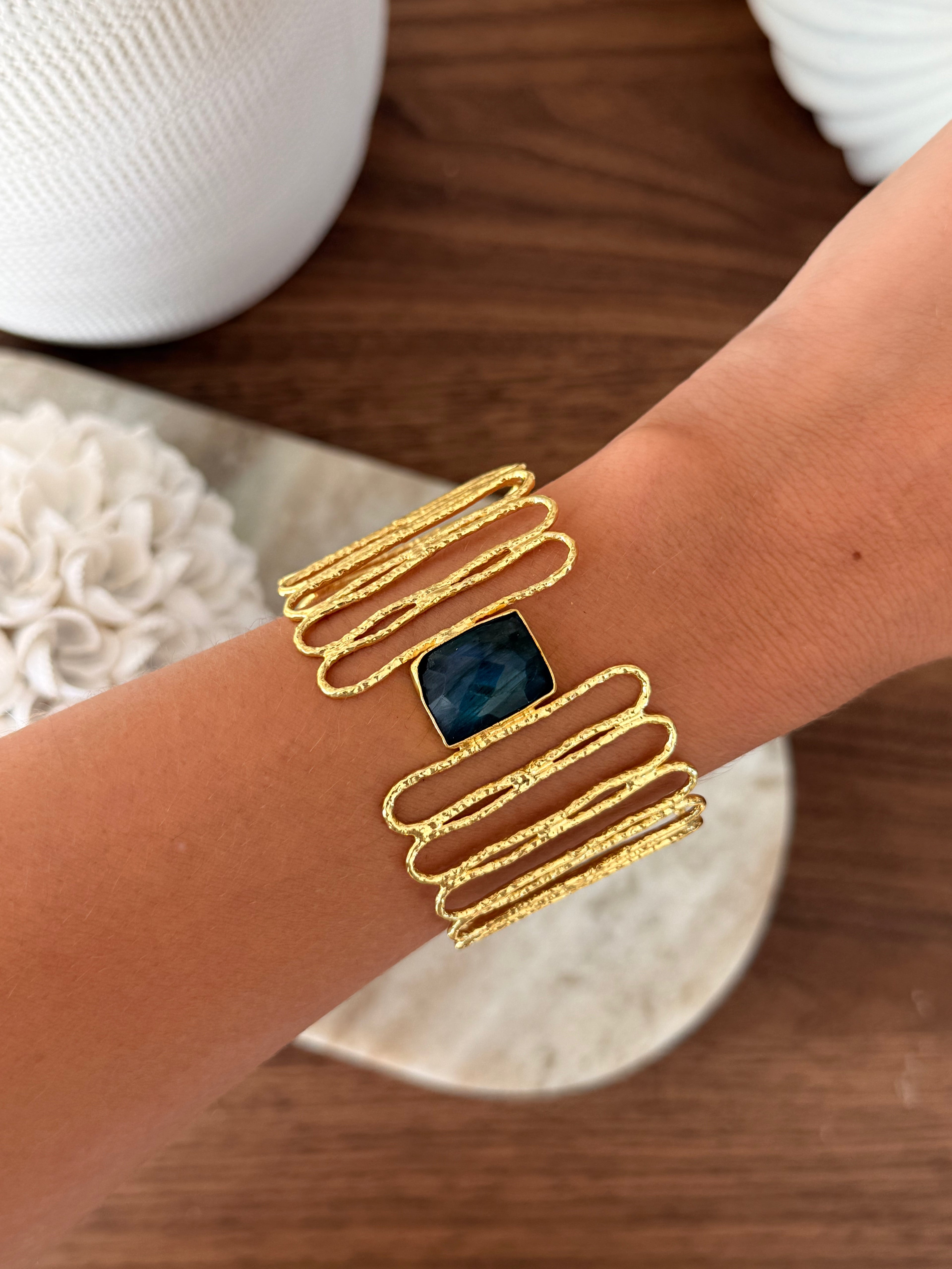 Jonc Milan en labradorite – Collection Bohemia Adalima