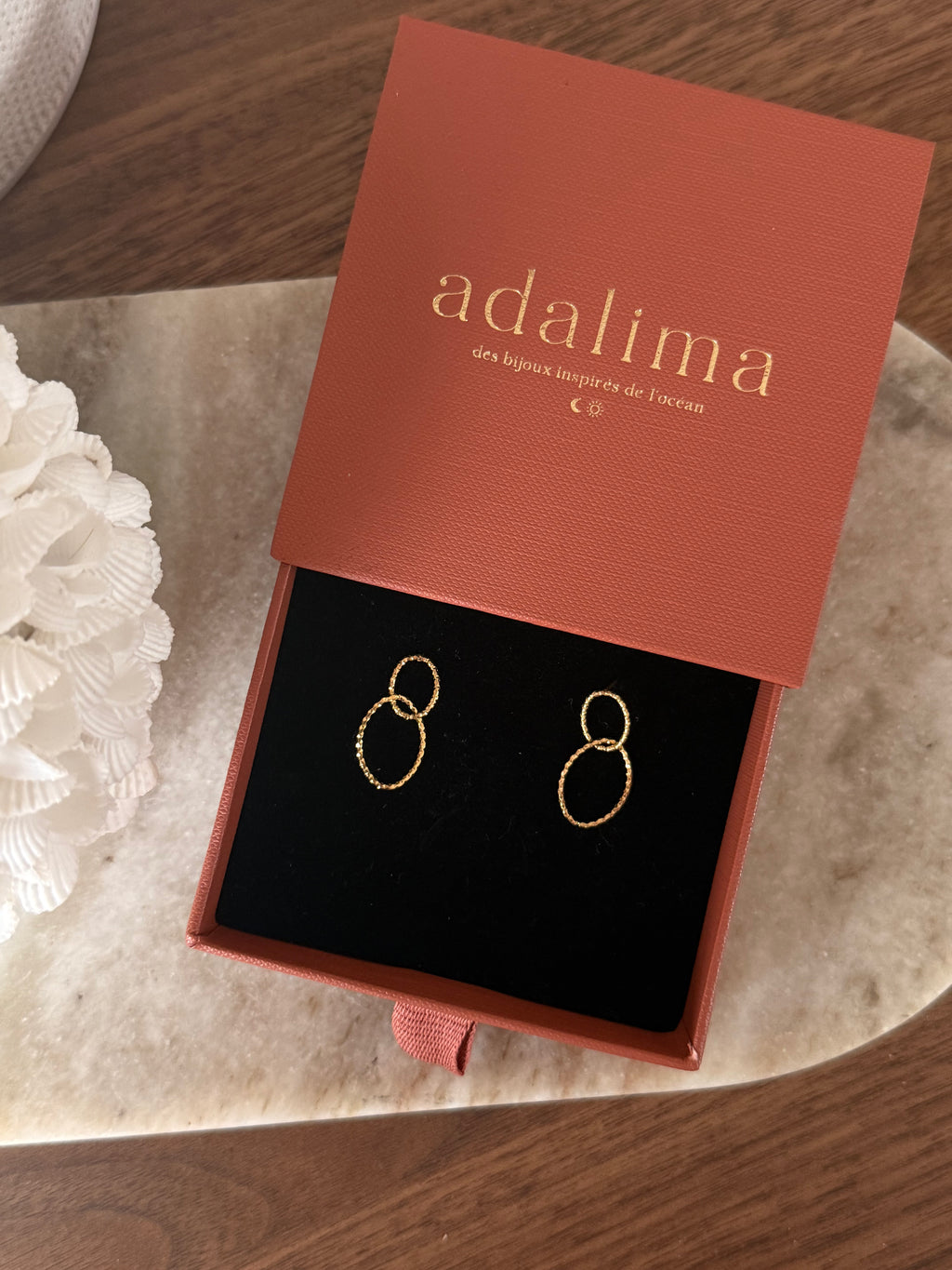 Boucles d’oreilles Sia en acier inoxydable doré – bijou Adalima