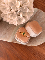 Bague en acier inoxydable et pierres naturelles