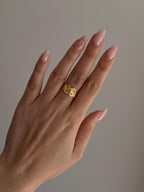 bague tendance acier inoxydable femmes
